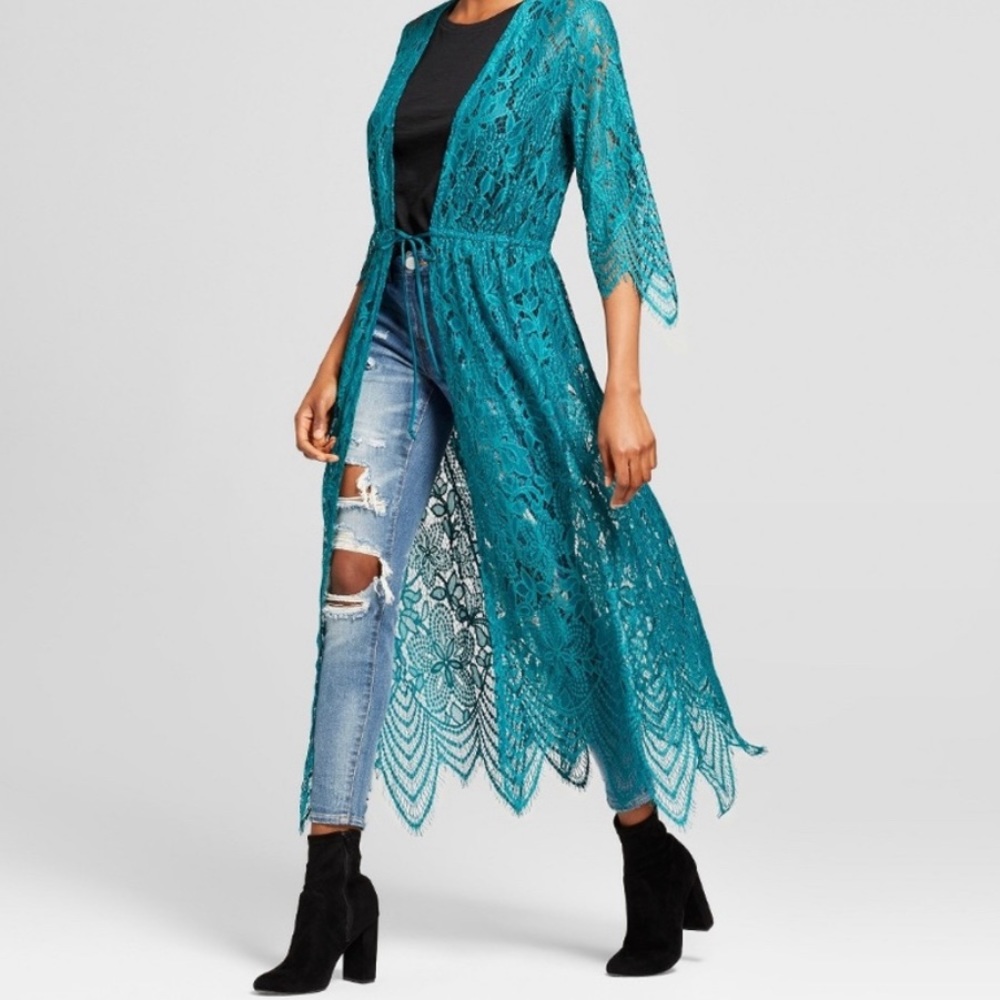 Xhilaration Lace Tie Front Layering Top